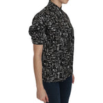 Dolce & Gabbana Black Musical Instrument Collared Blouse Shirt TSH3115-36