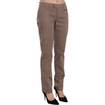 Dondup Brown Low Waist Straight Cut Trouser Pant PAN70185-31