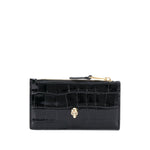 Alexander McQueen Skull zipped leather card case Wallets