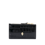 Alexander McQueen Skull zipped leather card case Wallets