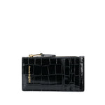 Alexander McQueen Skull zipped leather card case Wallets