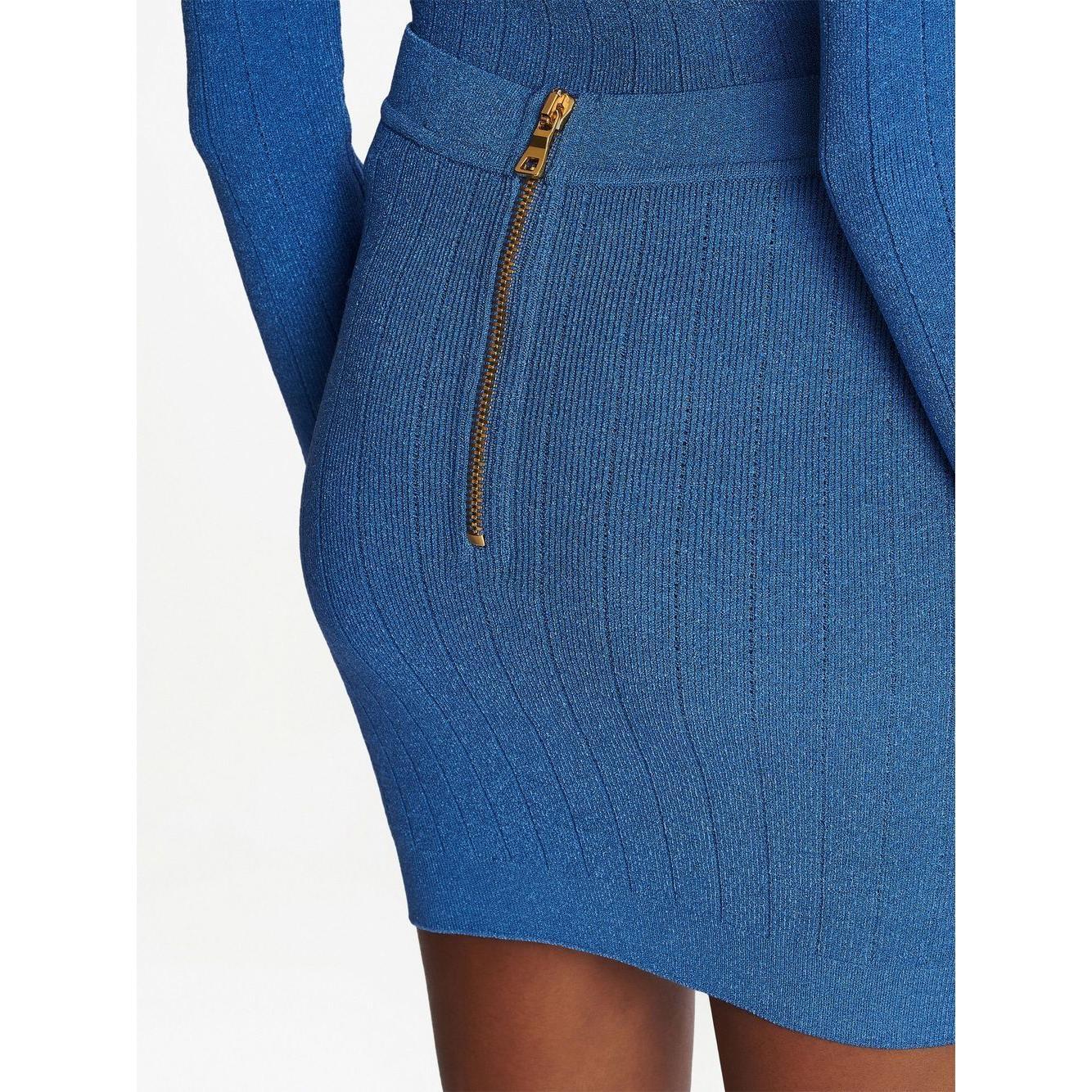 Balmain Skirts Blue AF0LB290KB076KF