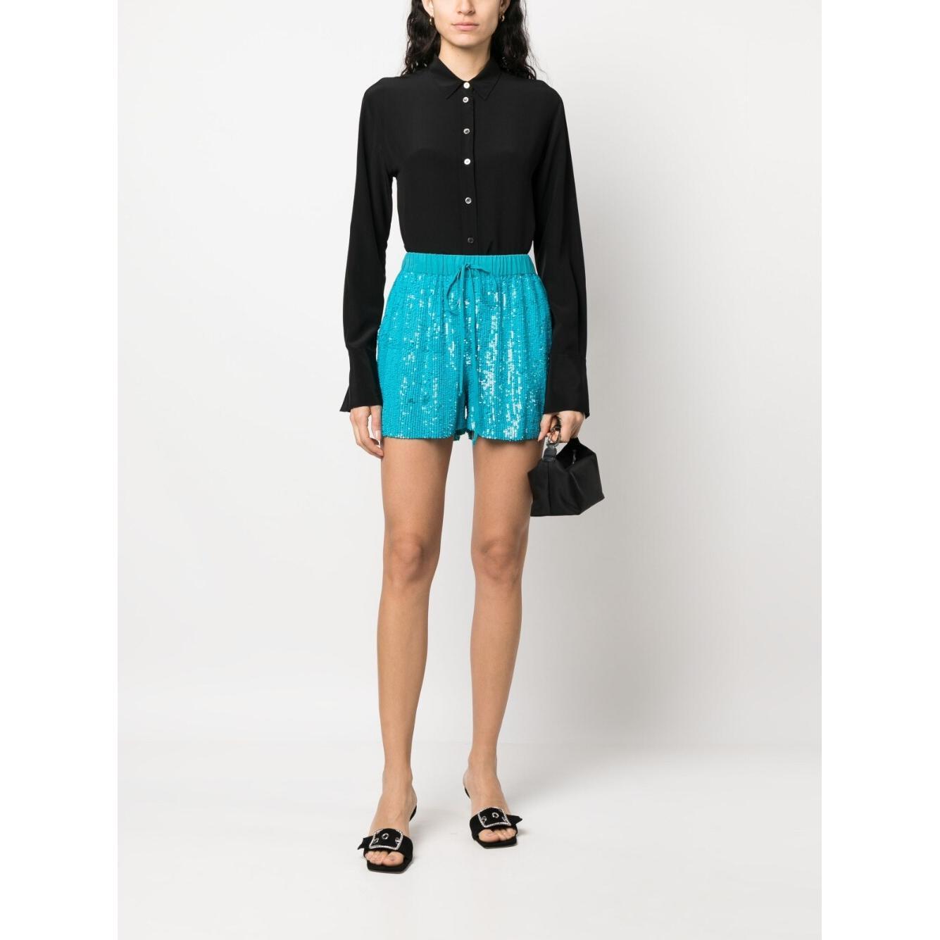 Parosh Shorts Clear Blue D210552GLARE032