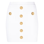 Balmain Skirts White BF1LB290KB070FA