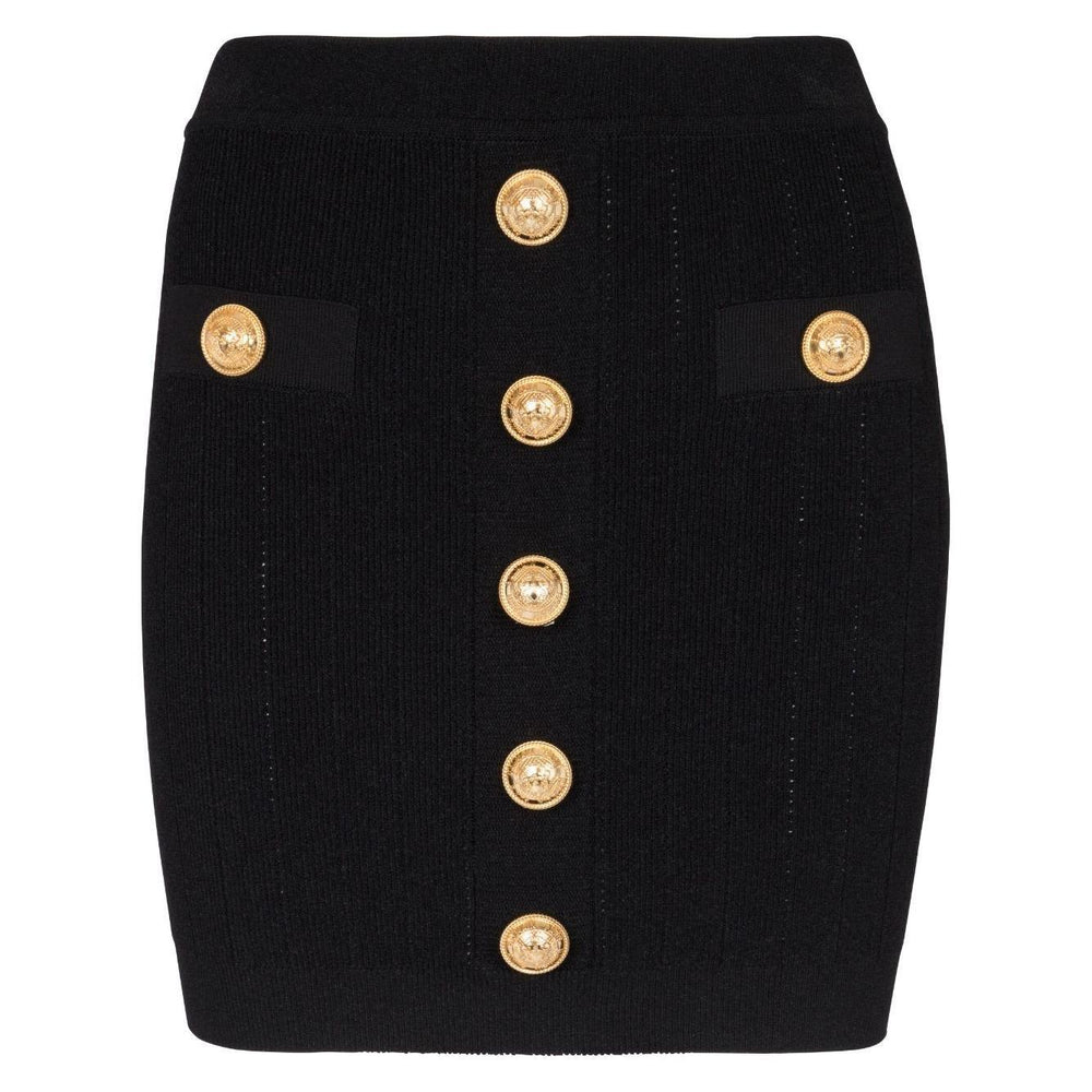 Balmain Skirts Black BF1LB290KB070PA