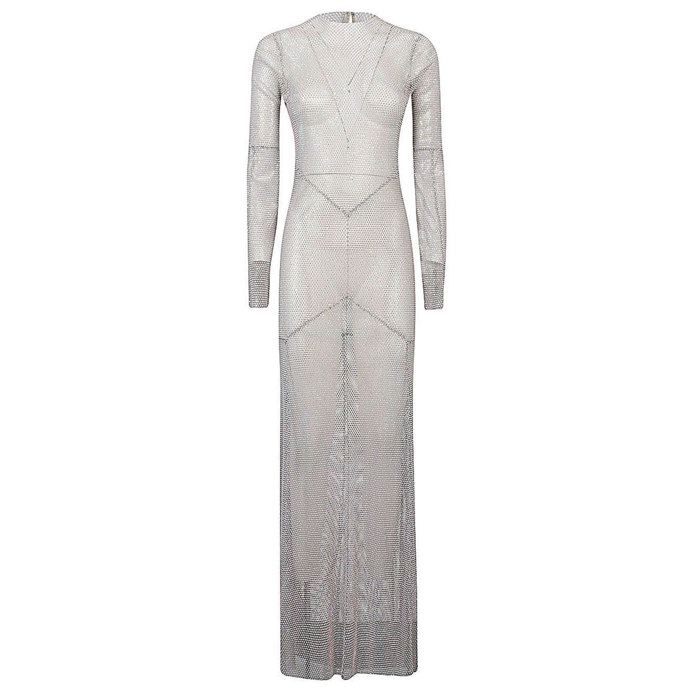 SANTA BRAND Dresses Silver MAXIFLAREDDRESSSILVERCHAMELEON