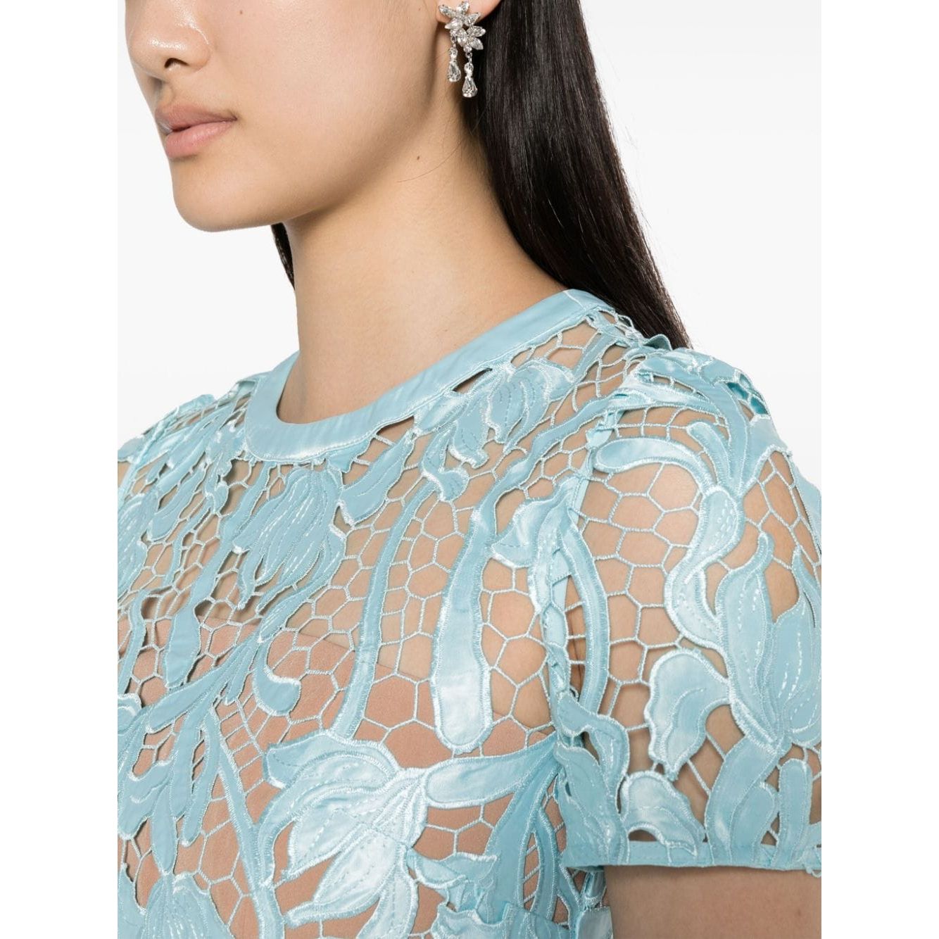 Self-portrait Dresses Clear Blue RS24-181MBLUE