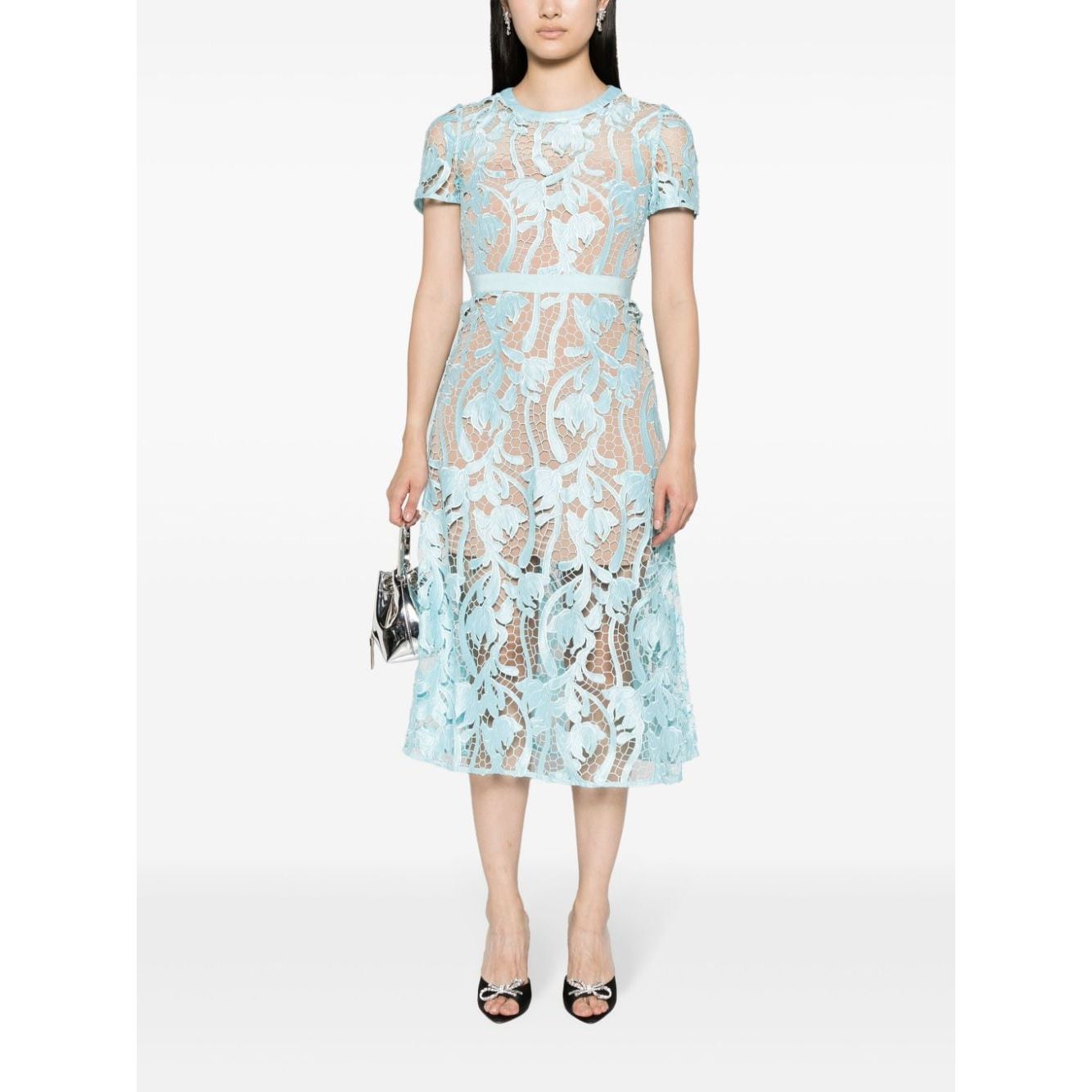 Self-portrait Dresses Clear Blue RS24-181MBLUE