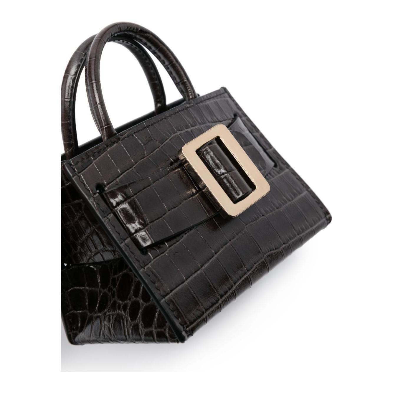 Boyy Bobby charm leather mini bag BOBBYCHARMCROCEMBOSSEDCS/CSDBLACK