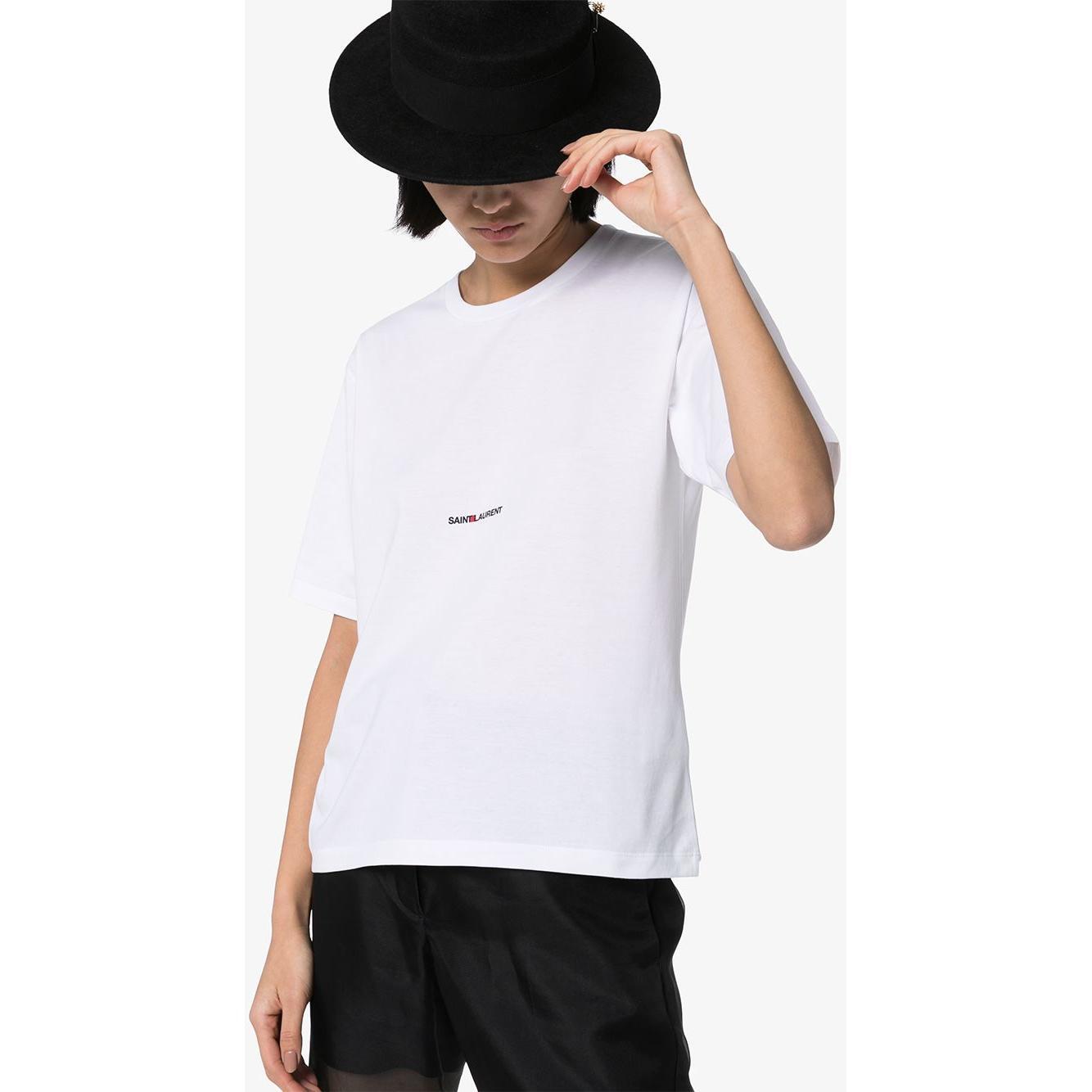 Saint Laurent logo print T-shirt 460876YB2DQ9000-P24