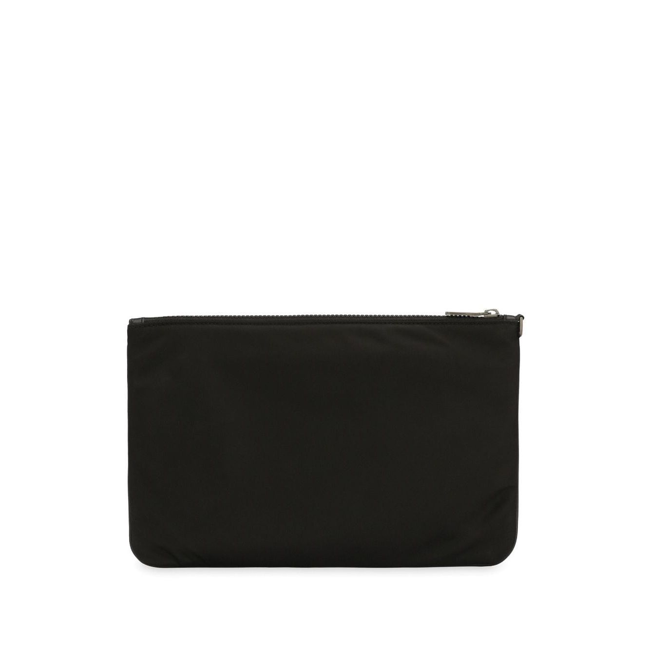 Dolce & Gabbana Nylon pouch with rubberized logo Small Leather Goods