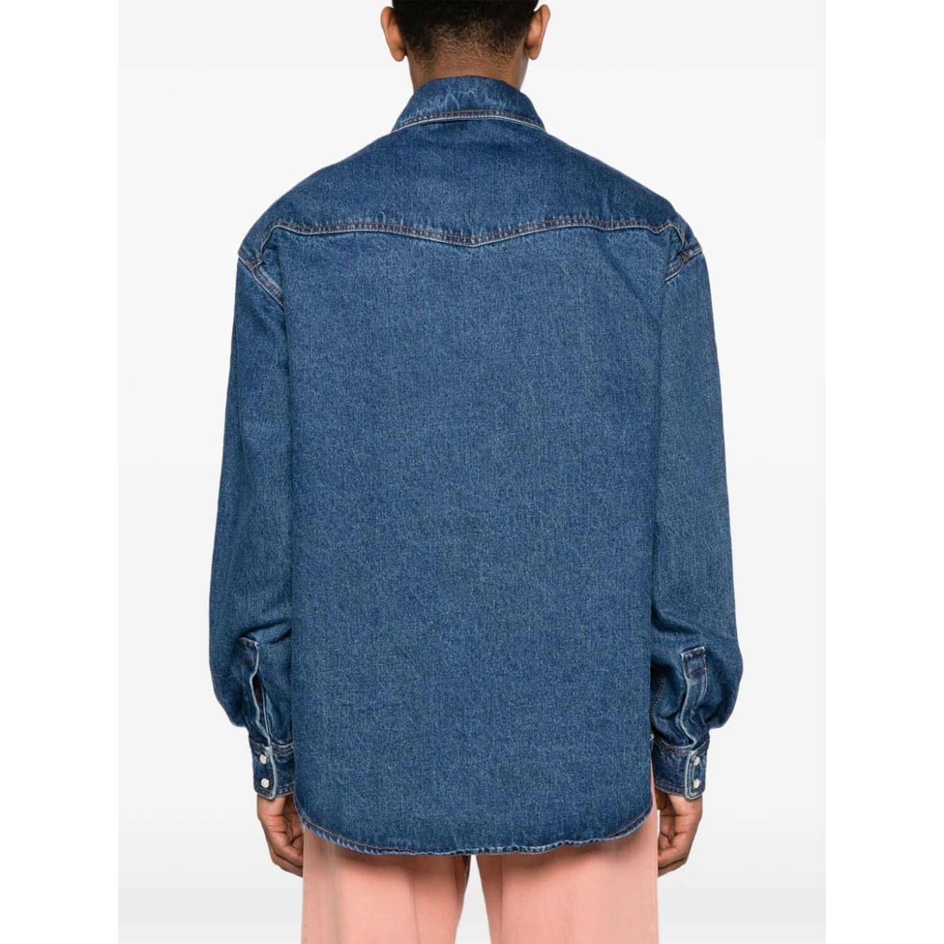 Palm Angels Shirts Blue PMYD023R24DEN0024001