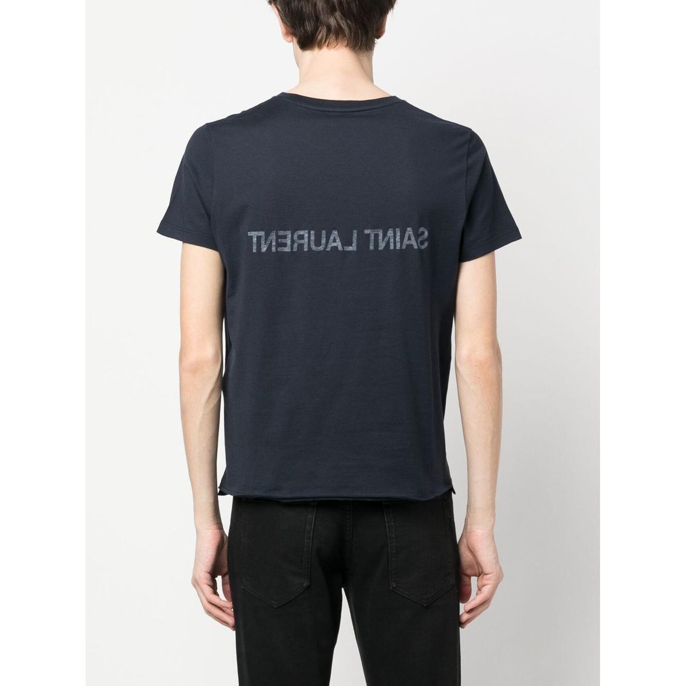 Saint Laurent Reverse logo-print cotton T-shirt 663278Y37AW4145