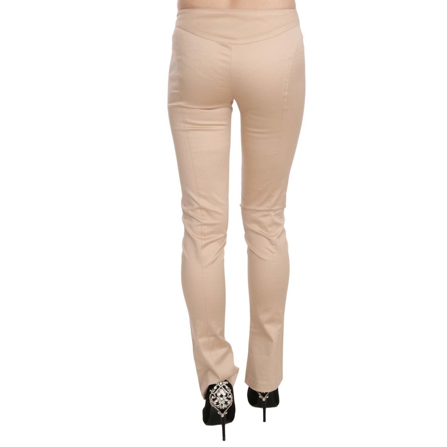 Just Cavalli Cream Low Waist Skinny Formal Trousers Pants PAN70328-38