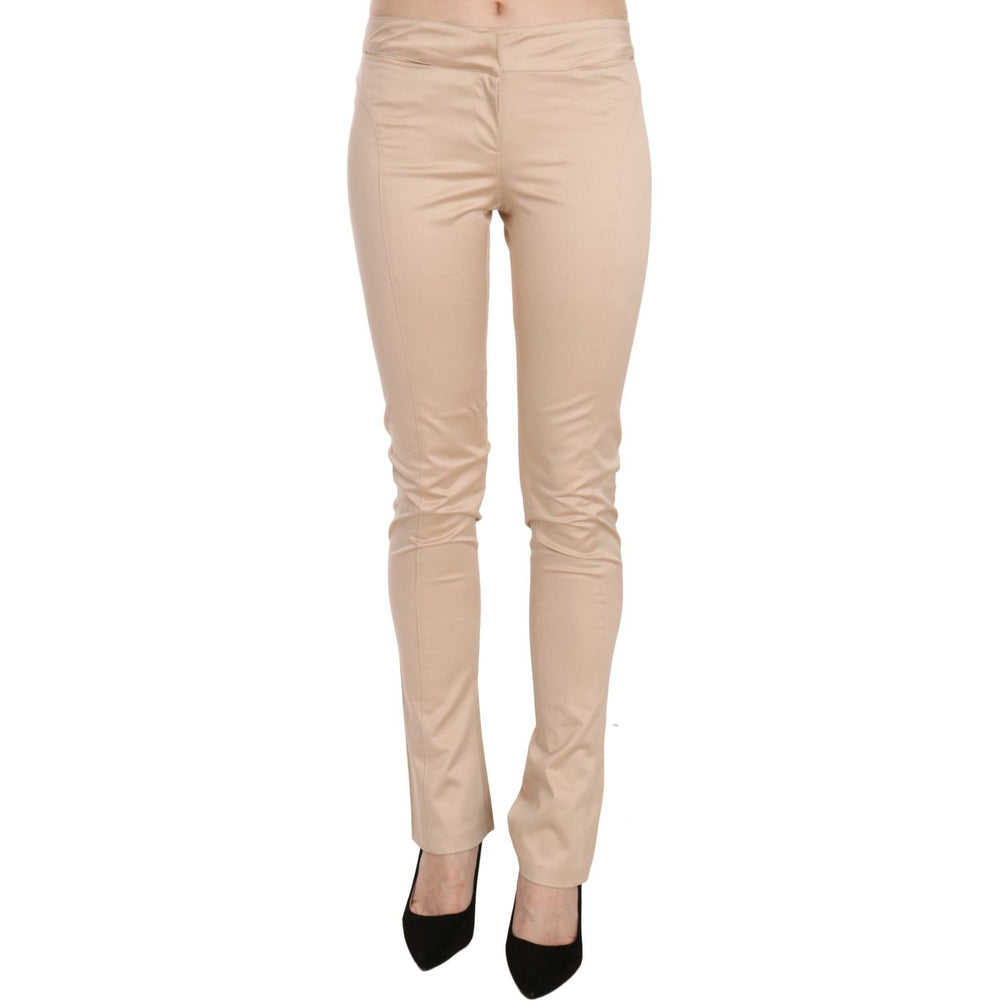 Just Cavalli Cream Low Waist Skinny Formal Trousers Pants PAN70328-38