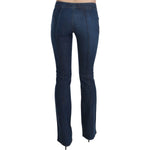 Just Cavalli Blue Low Waist Boot Cut Denim Pants Jeans PAN70363-46