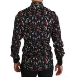 Dolce & Gabbana Black Musical Instrument Slim fit Shirt TSH4009-40