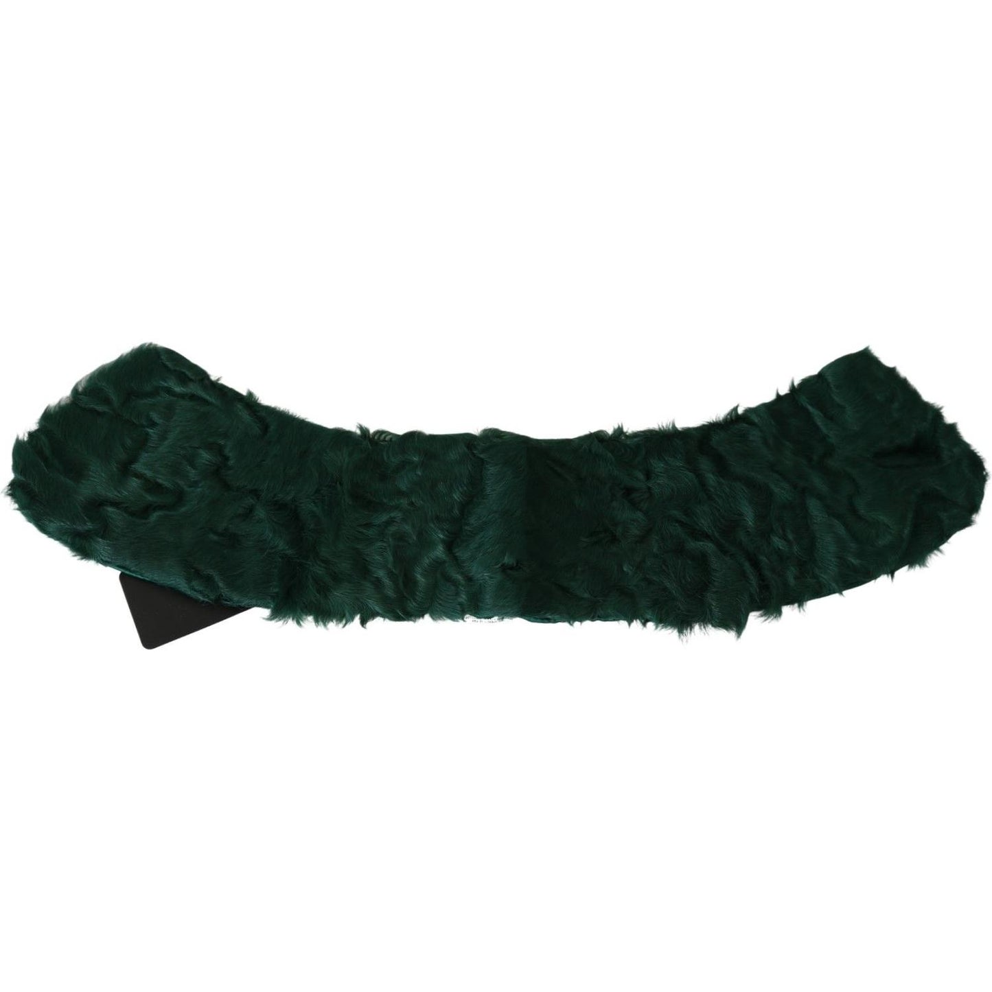 Dolce & Gabbana Green Fur Shoulder Collar Wrap Lambskin Scarf MS5581#2