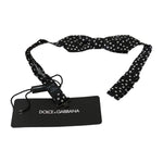 Dolce & Gabbana Black Polka Dots Mens Necktie Papillon 100% Silk Bow Tie FT3012
