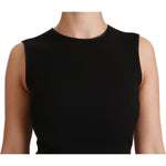 Dolce & Gabbana Elegant Black Fit Flare Wool Blend Dress WOMAN DRESSES Dolce & Gabbana Tan