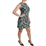 Dolce & Gabbana Blue Floral Brocade Gown Shift Dress DR2513-48