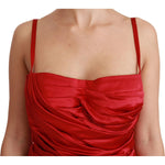 Dolce & Gabbana Red Silk Stretch Mermaid Bodycon Dress DR2459-36