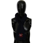 Dolce & Gabbana Elegant Virgin Wool Men's Scarf Wool Wrap Shawls Dolce & Gabbana Black