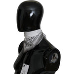 Costume National Chic White Cotton Men's Scarf Costume National Black