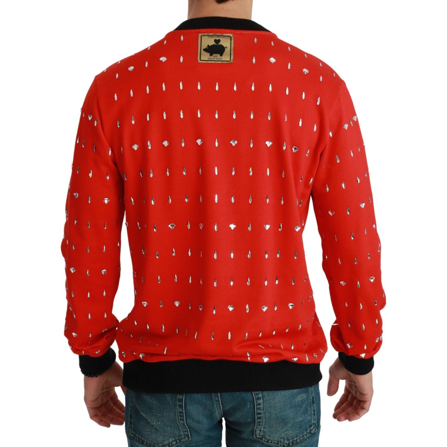 Dolce & Gabbana Red Crystal Pig of the Year Sweater TSH4610-44