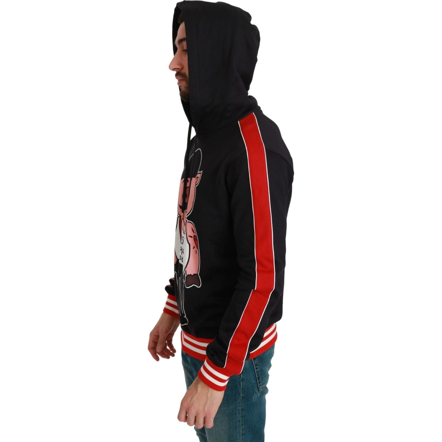 Dolce & Gabbana Black Pig of the Year Hooded Sweater TSH4611-44