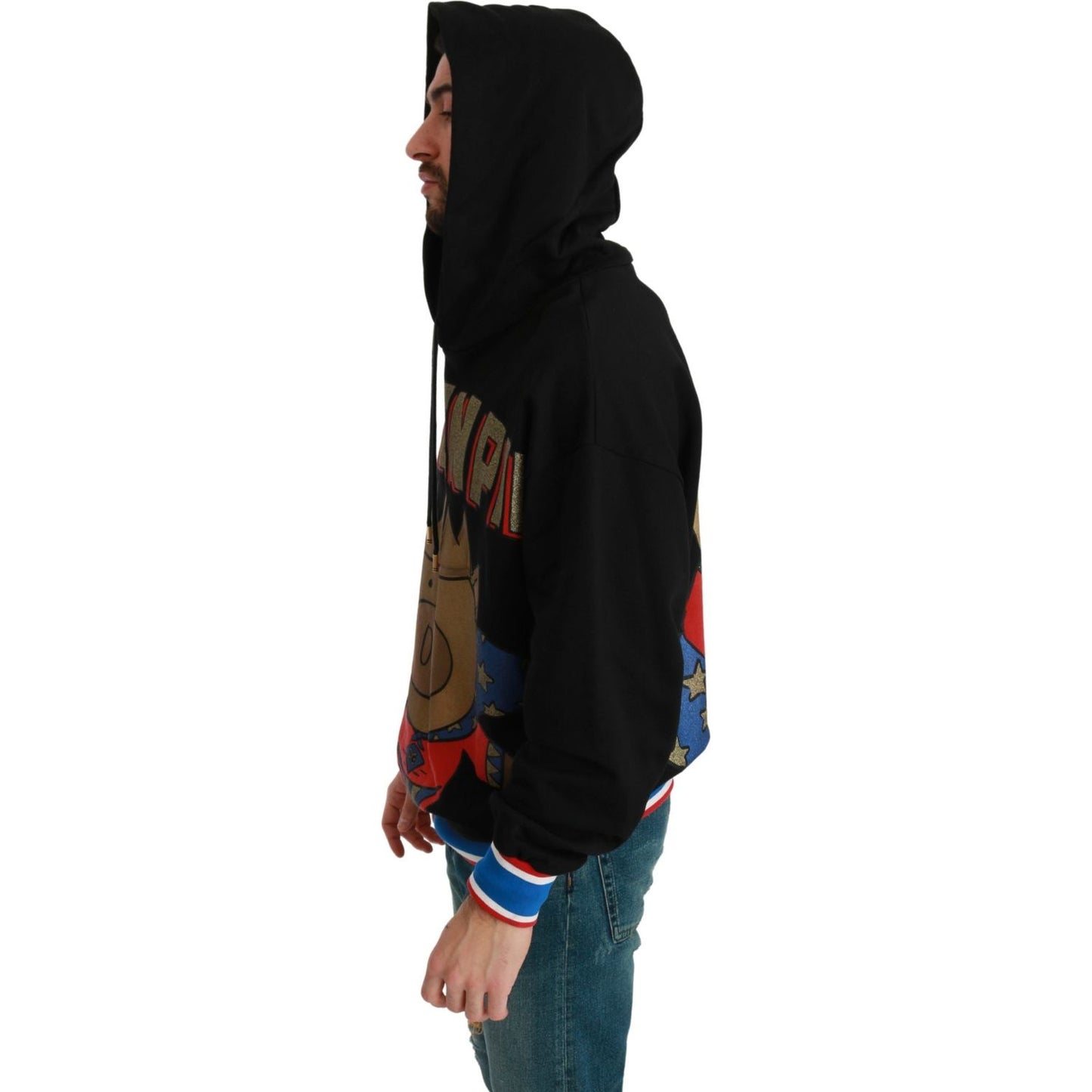 Dolce & Gabbana Black Sweater Pig of the Year Hooded TSH4613-44