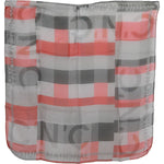Costume National Red 100% Silk Branded Gray Scarf MS1646