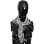 Costume National Elegant Gray Silk Scarf for Women Silk Wrap Shawls Costume National Black