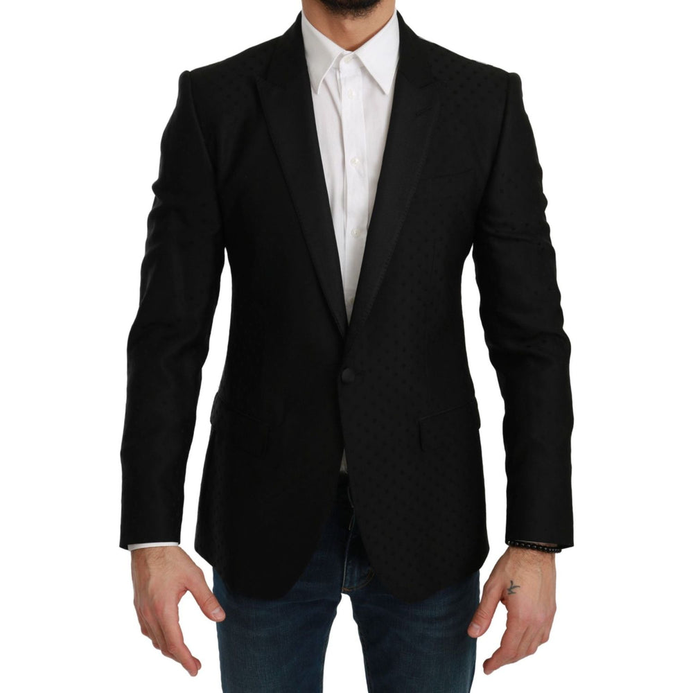 Dolce & Gabbana Black Slim Fit Coat Jacket MARTINI Blazer KOS1733-46