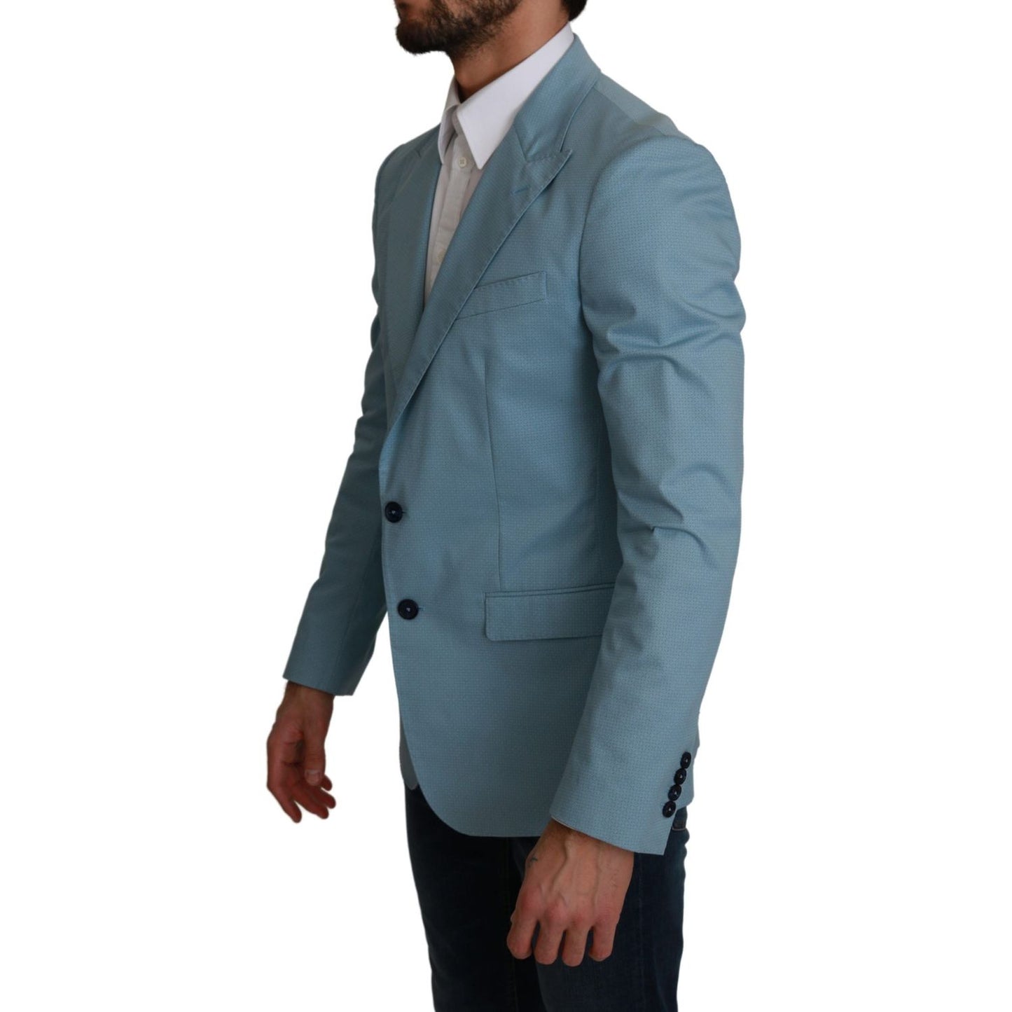 Dolce & Gabbana Blue Slim Fit Coat Jacket MARTINI Blazer KOS1736-48