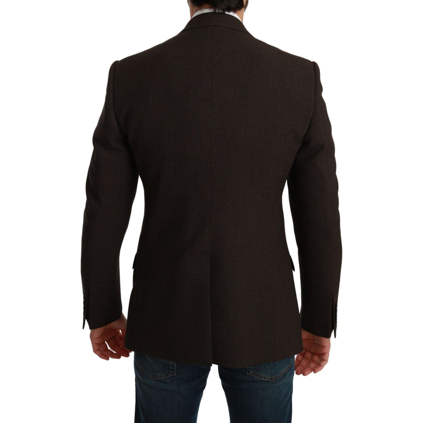 Dolce & Gabbana Brown Slim Fit Coat Jacket MARTINI Blazer KOS1774-48