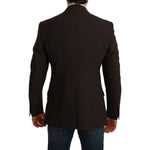 Dolce & Gabbana Brown Slim Fit Coat Jacket MARTINI Blazer KOS1774-48