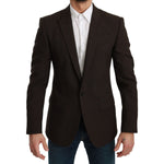 Dolce & Gabbana Brown Slim Fit Coat Jacket MARTINI Blazer KOS1774-48