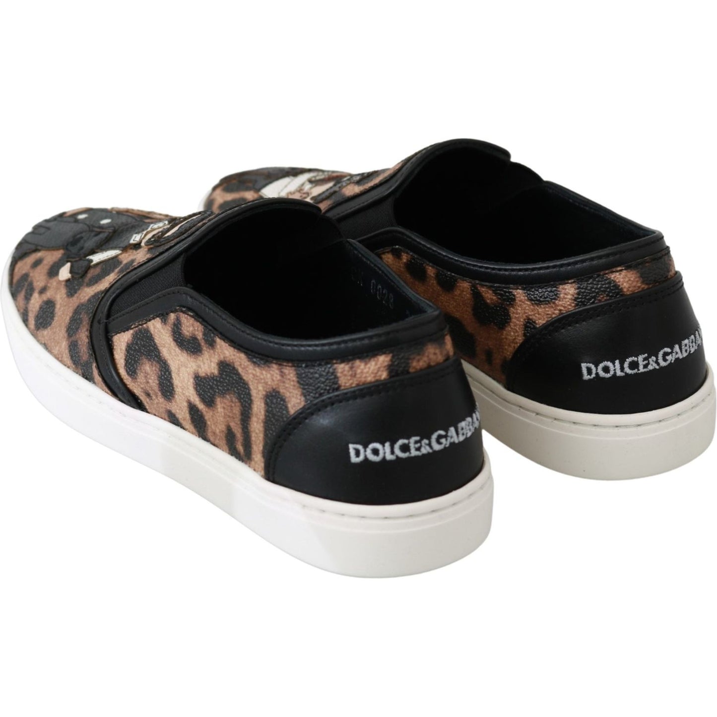 Dolce & Gabbana Leather Leopard #dgfamily Loafers Shoes LA6483-35.5