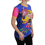 Dolce & Gabbana Purple PIG SUPERGIRL Top Cotton T-shirt TSH4553-36