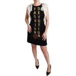 Dolce & Gabbana Black Fashion Devotion Sheath Mini Dress DR2558-38