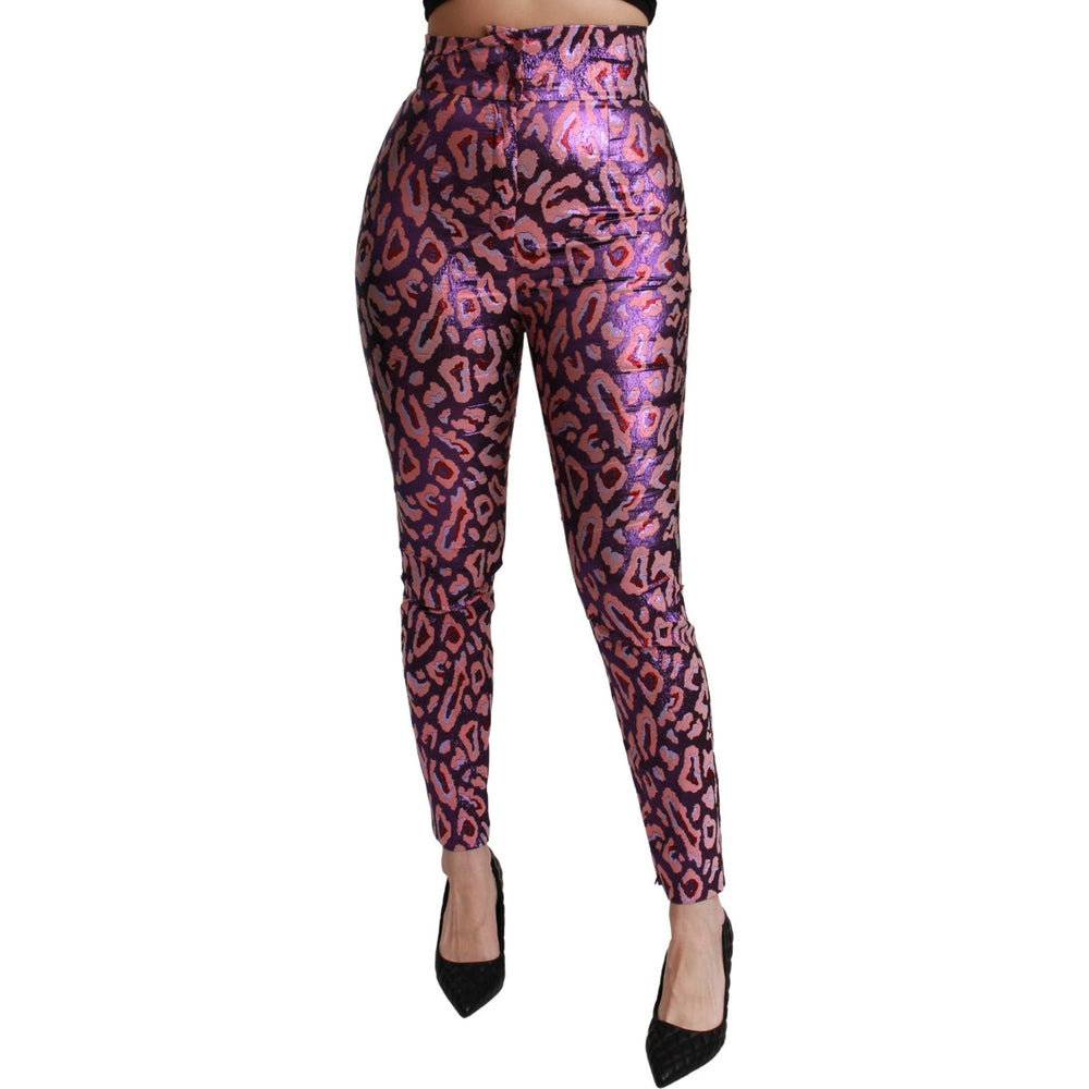 Dolce & Gabbana Multicolor Patterned Cropped High Waist Pants PAN71056-40