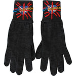 Dolce & Gabbana Gray #DGLovesLondon Embroidered Wool Gloves LB1017BG
