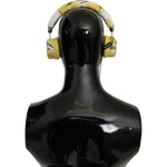 Dolce & Gabbana White Yellow Lemon Print Headset Headphones SMY7142