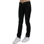 Costume National Black Mid Waist Skinny Denim Cotton Jeans PAN70658-24