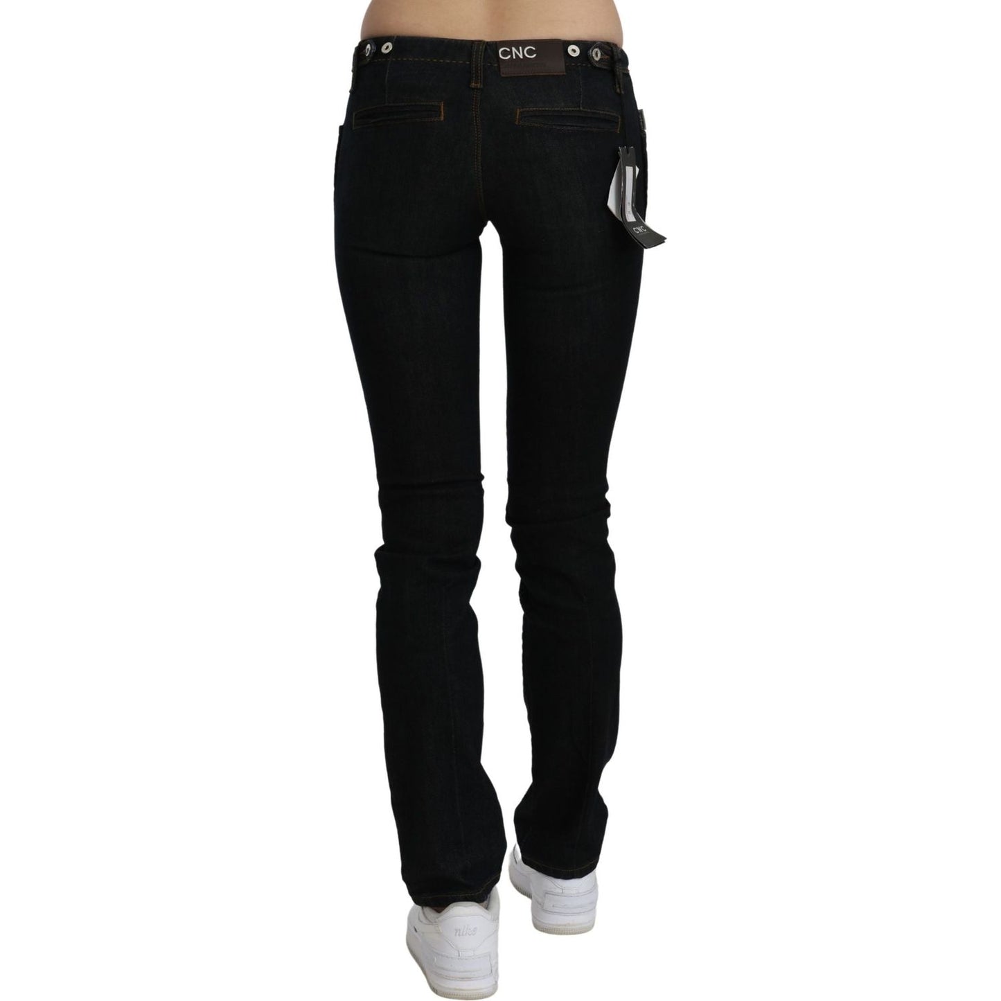 Costume National Black Mid Waist Skinny Denim Cotton Jeans PAN70658-24