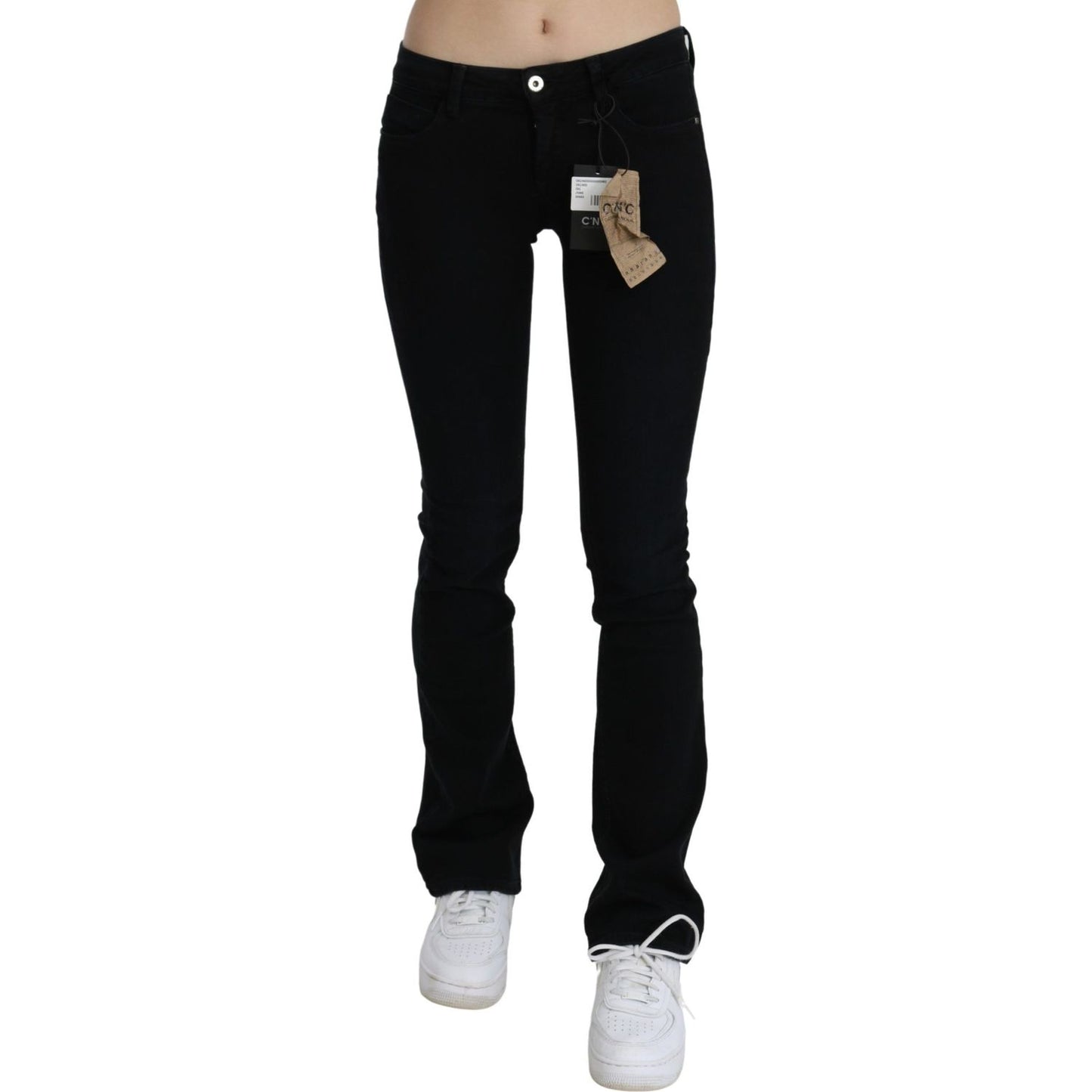 Costume National Black Low Waist Skinny Denim Cotton Jeans PAN70717-26