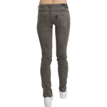 Costume National Gray Low Waist Skinny Denim Cotton Jeans PAN70726-26