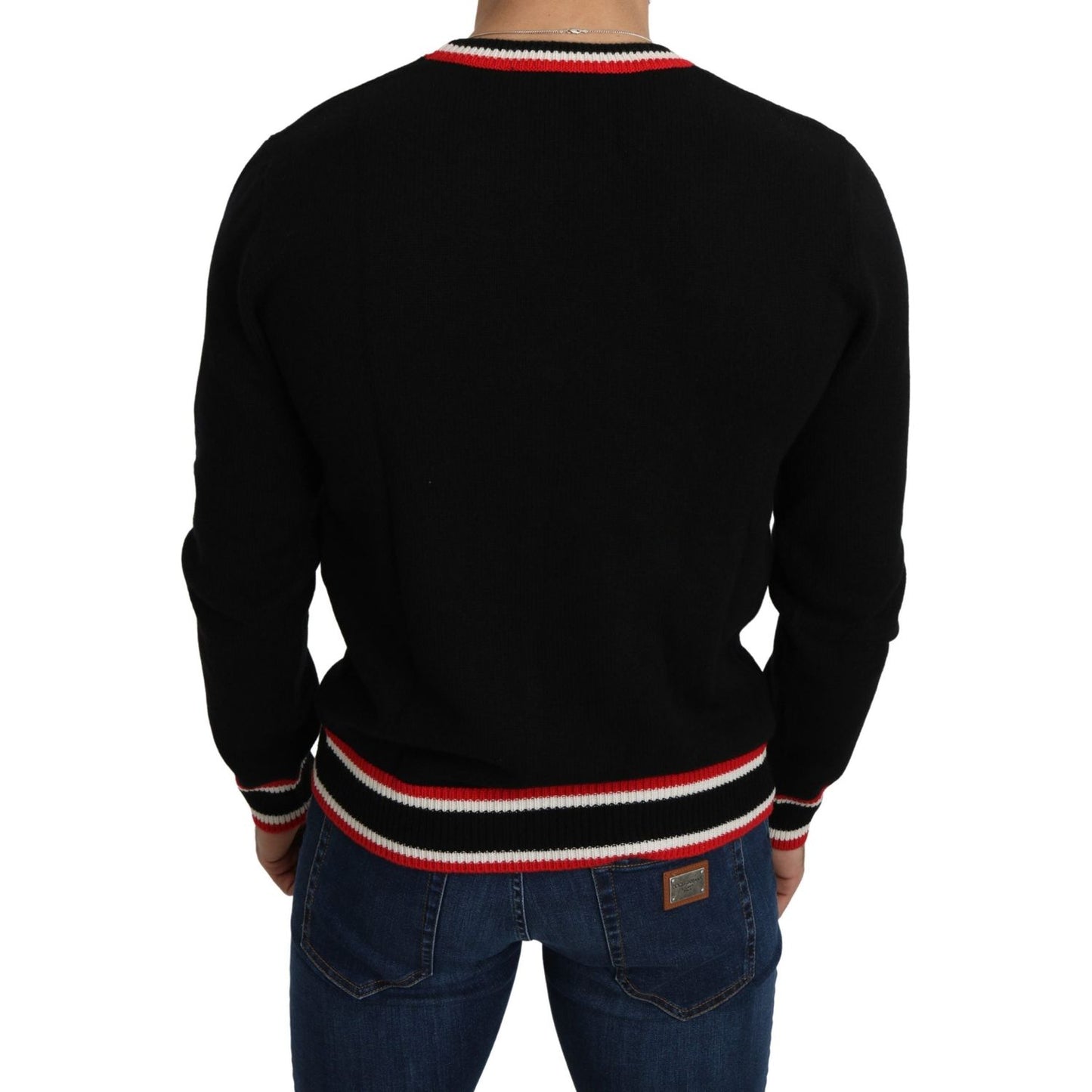 Dolce & Gabbana Black Cashmere Pig of the Year Pullover Sweater TSH5092-46