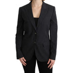 Dolce & Gabbana Gray Single Breasted Blazer Cotton Jacket KOS1795-44